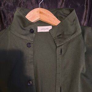 LEMAIRE stand up collar shirt